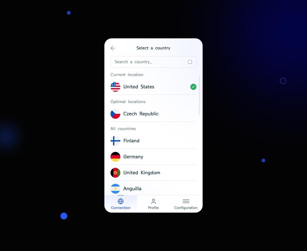 Server list Server list